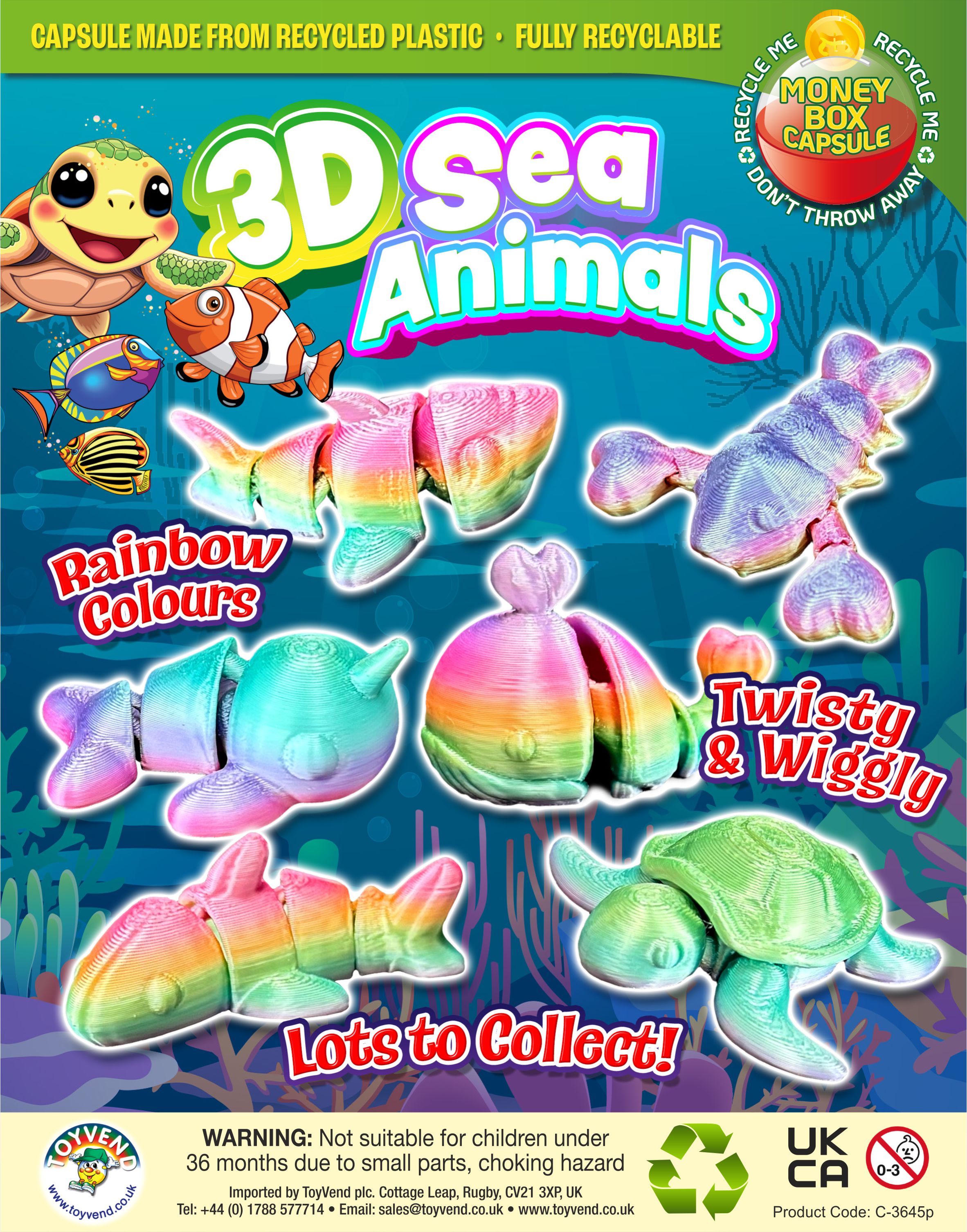 55mm 3d Sea Animals