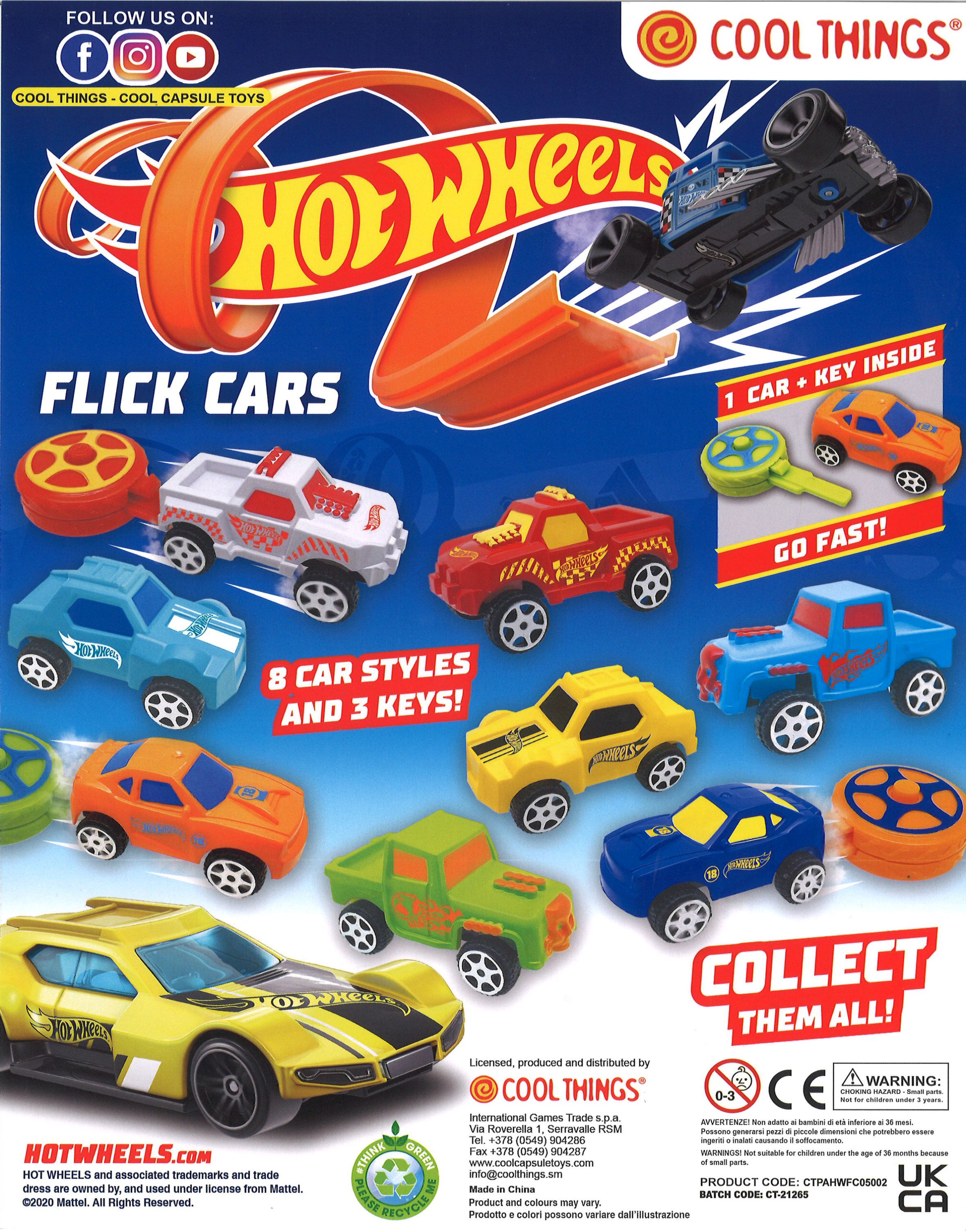 55mm Hot Wheels Flick Car