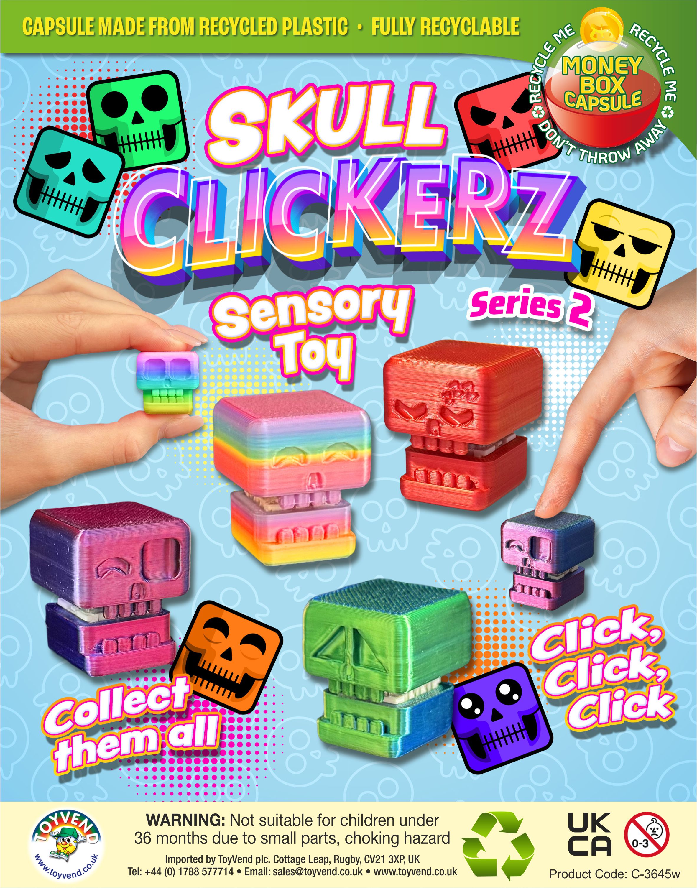 55mm Skull Clickerz S2